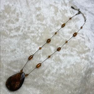 CH Elegant Brown Beaded Necklace